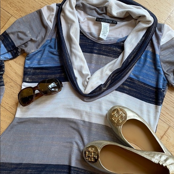 Coco Bianco Shimmering Cowl Neck Top, size small - Picture 8 of 9